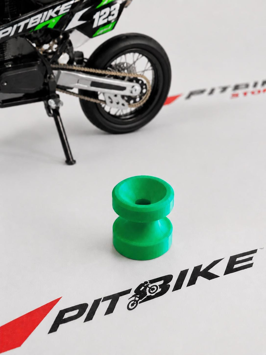 Tamponi protezione alzamoto universali 3D per pit bike, motard, cross, enduro, miniGP, anteriore e posteriore, slider cavalletto racing,