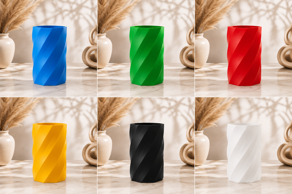 Vaso geometrico, arredamento casa e salotto, stampante 3d