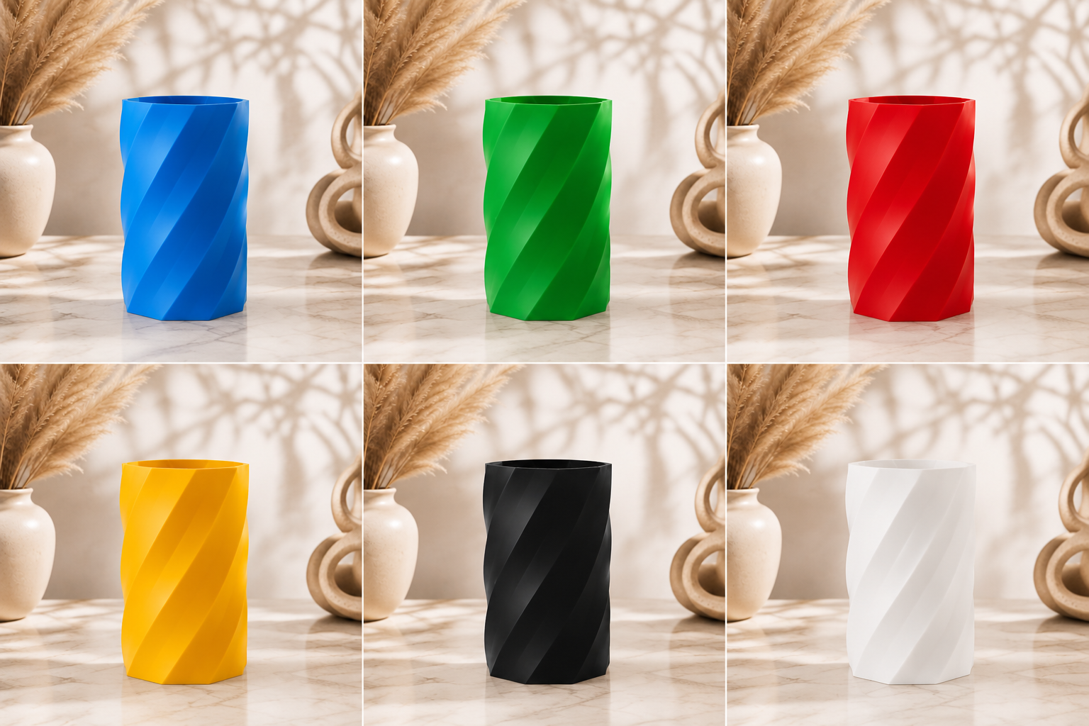Vaso geometrico, arredamento casa e salotto, stampante 3d
